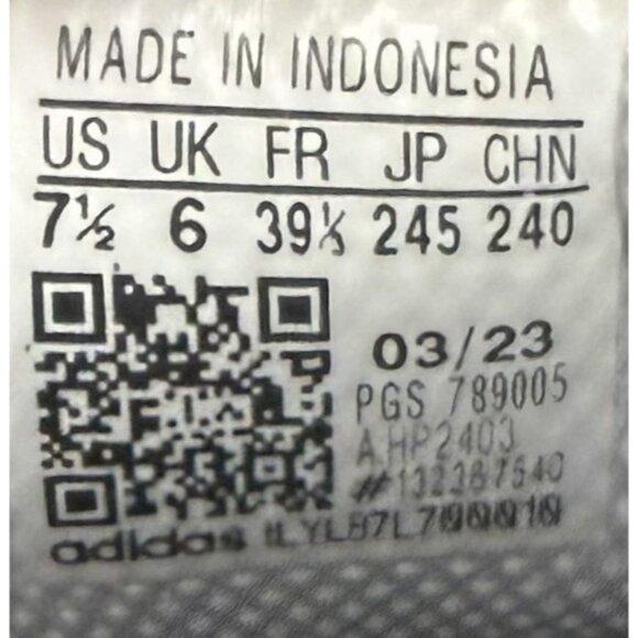 ADIDAS Cloudfoam PGS 789005 White Running Sneakers Shoes Women's Size 7.5 - Picture 11 of 11